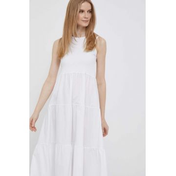 Deha rochie culoarea alb, midi, evazati