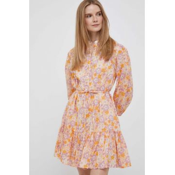 GAP rochie din bumbac culoarea portocaliu, mini, evazati