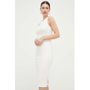 Nissa rochie culoarea bej, mini, mulata