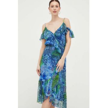 Nissa rochie de matase midi, evazati