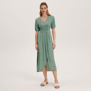 Reserved - Rochie din viscoză - Verde