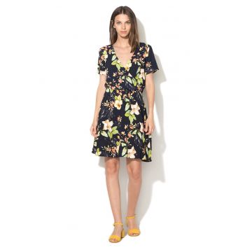 Rochie evazata cu imprimeu floral Trick