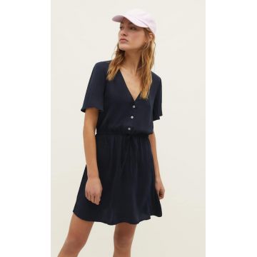 Stradivarius Rochie Scurtă Din Lyocell Bleumarin Xs