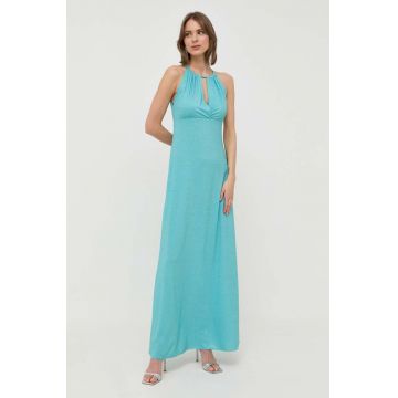 MAX&Co. rochie culoarea turcoaz, maxi, mulata