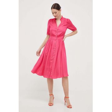 Morgan rochie culoarea roz, mini, evazati
