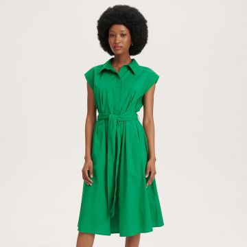 Reserved - Rochie din bumbac organic - Verde