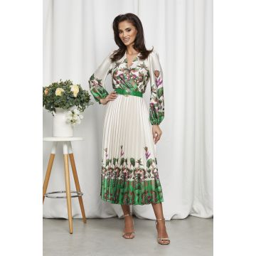 Rochie Ligia Verde Floral