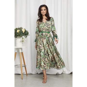 Rochie Margo Verde Animal Print