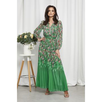 Rochie Yazmin Verde Floral