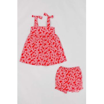 zippy rochie din bumbac pentru bebeluși culoarea rosu, mini, evazati