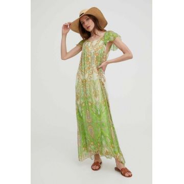 Answear Lab rochie culoarea verde, maxi, oversize