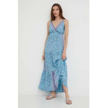 Answear Lab rochie de matase maxi, evazati