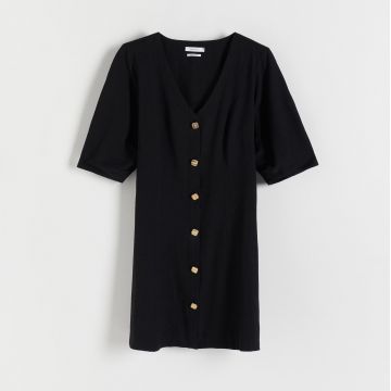 Reserved - Rochie cu nasturi decorativi - Negru Reserved - Rochie cu nasturi decorativi - Negru