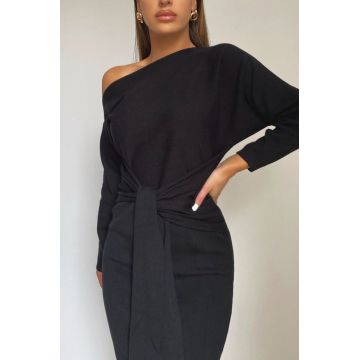 Rochie Avril, Finest Jersey, Black