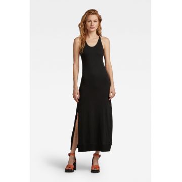 Rochie de bumbac organic cu slit lateral