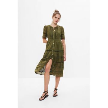 Rochie midi cu perforatii