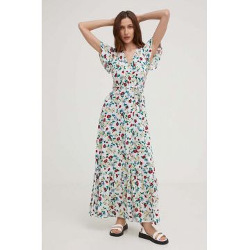 Answear Lab rochie culoarea alb, maxi, evazati