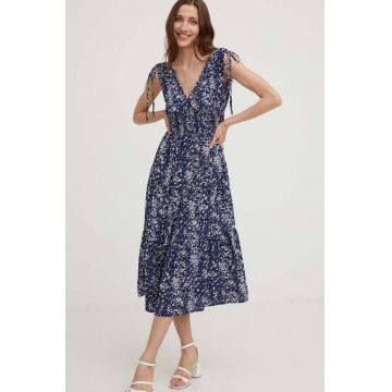 Answear Lab rochie culoarea albastru marin, mini, evazati Answear Lab rochie culoarea albastru marin, mini, evazati