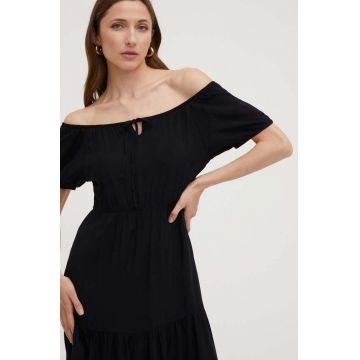 Answear Lab rochie culoarea negru, mini, evazati Answear Lab rochie culoarea negru, mini, evazati