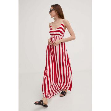 Answear Lab rochie culoarea rosu, maxi, evazati