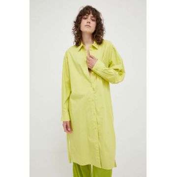 Samsoe Samsoe rochie culoarea verde, mini, oversize