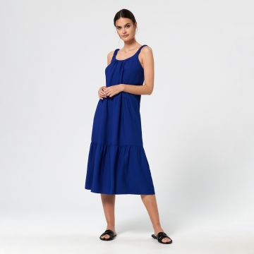 Sinsay - Rochie midi cu bretele - Bleumarin