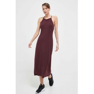 4F rochie culoarea bordo, midi, mulata