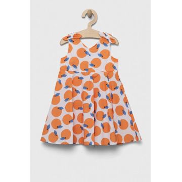 Birba&Trybeyond rochie din bumbac pentru copii culoarea portocaliu, mini, evazati