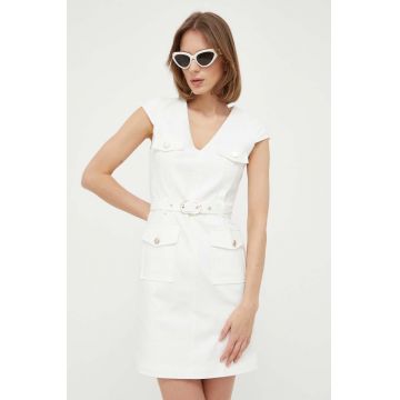 Morgan rochie culoarea alb, mini, drept