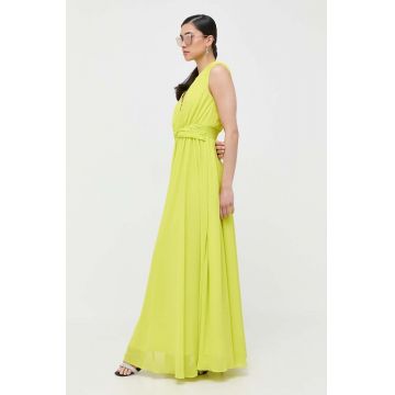 Morgan rochie culoarea verde, maxi, evazati