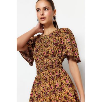 Rochie evazata cu imprimeu floral