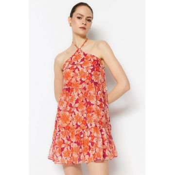 Rochie halter cu model floral