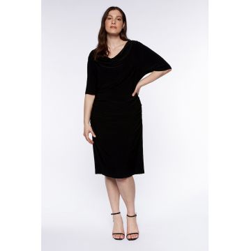 Rochie midi cu decolteu amplu