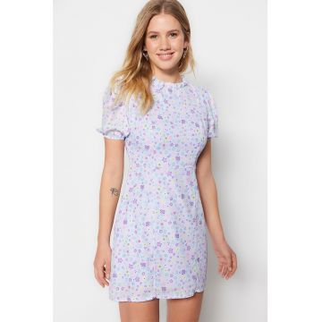 Rochie cu croiala in A si imprimeu floral