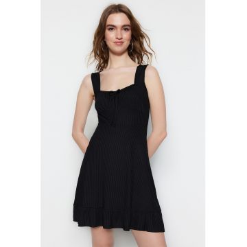 Rochie mini striata cu croiala A
