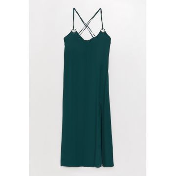 Rochie uni cu bretele incrucisate Rochie uni cu bretele incrucisate