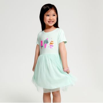 Sinsay - Rochie cu tul - Turcoaz