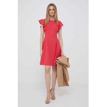 Dkny rochie culoarea roz, mini, mulata