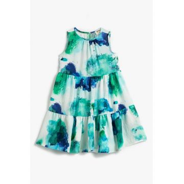 Rochie cu model tie-dye fara maneci