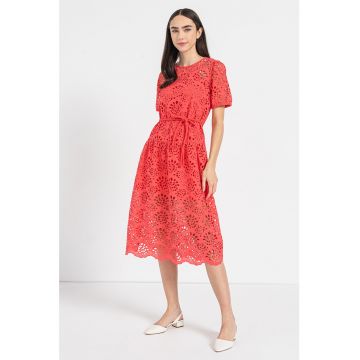 Rochie midi din dantela San Gallo