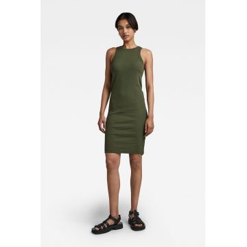 Rochie de bumbac organic cu aspect striat Rochie de bumbac organic cu aspect striat