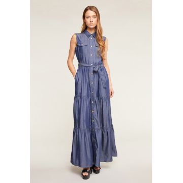 Rochie din lyocell fara maneci
