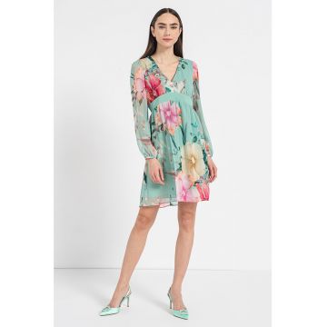 Rochie evazata cu imprimeu floral