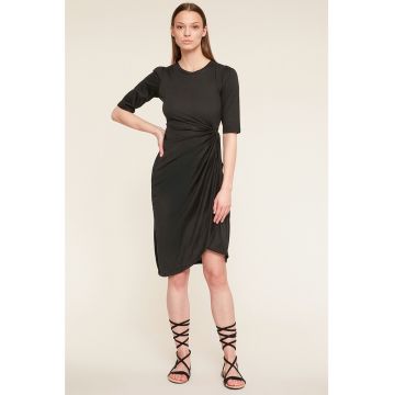 Rochie midi cu fronseuri