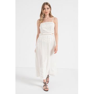 ALL SAINTS - Rochie din amestec de bumbac cu decupaje