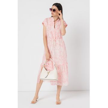 Rochie cu imprimeu floral si terminatie evazata Flapper