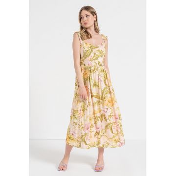 Rochie evazata cu imprimeu floral