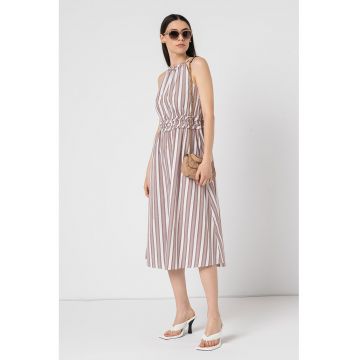 Rochie midi cu model in dungi Diomede