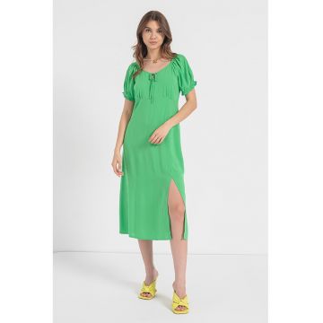 Rochie midi cu slit lateral