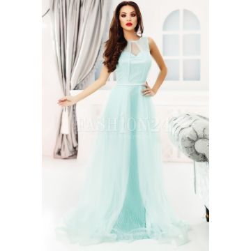 Rochie lunga Celia turcoaz Rochie lunga Celia turcoaz